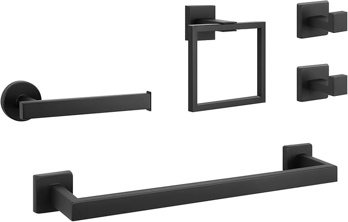 NearMoon 5 Pieces Bathroom Hardware Set 304 Stainless Steel by NearMoon