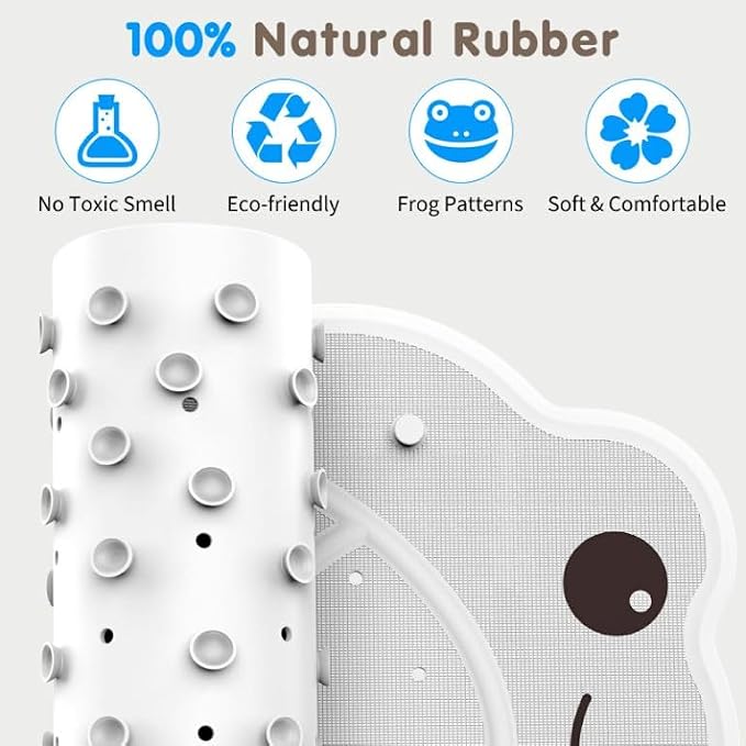 Bathtub Mat Non Slip Kids, Toddler Bath Mat, 30 * 18 Inch Shower Mats - Image 2