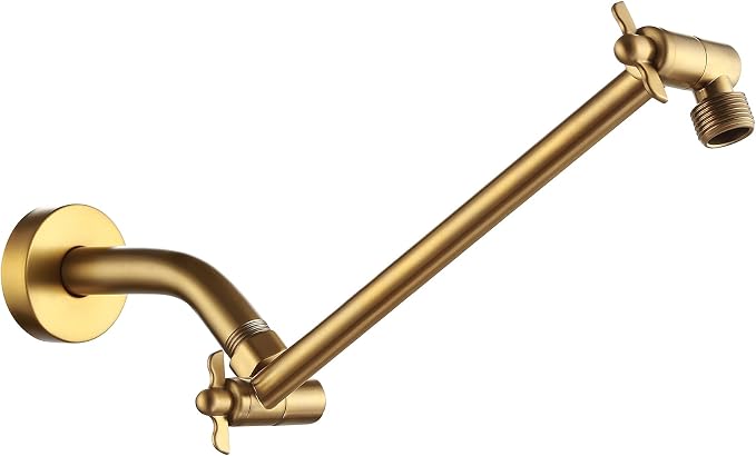 Shower Head Extension Arm, 10 Inch Adjustable Shower Arm by Pichrain