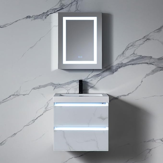 Blossom LED Lighted Medicine Cabinet Mirror - Image 2