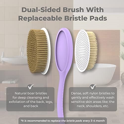 Avilana Back Scrubber for Shower, 19 inch Silicone Body Scrubber - Image 2