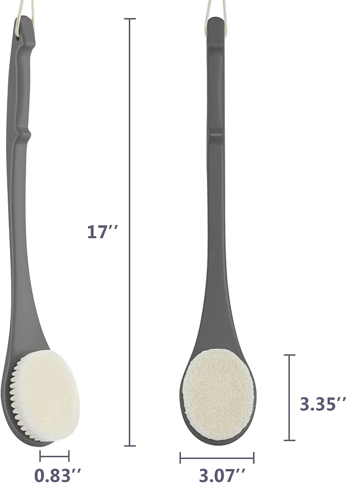 Body Back Scrubber – 17'' Long Handle Shower Brush, Durable Exfoliator - Image 5