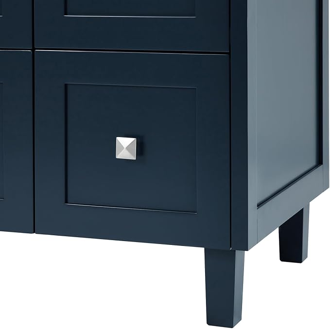 ARIEL Monroe 48 inch Bathroom Vanity Without Sink in Midnight Blue, Bathroom - Image 9