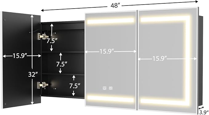 ROOMTEC Lighted Medicine Cabinet - Image 2