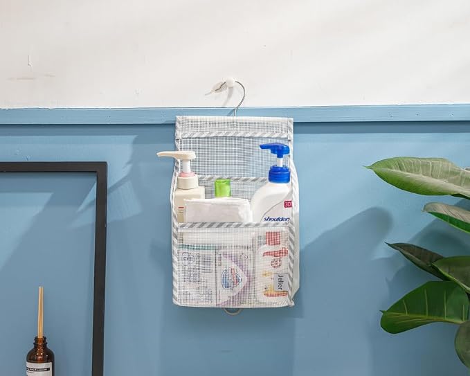 Jelier Hanging Mesh Shower Caddy, Bath Storage Basket Organizer - Image 5
