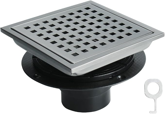 4 Inch Square Shower Drain, SUS 304 Stainless Steel Shower Drain - Image 9