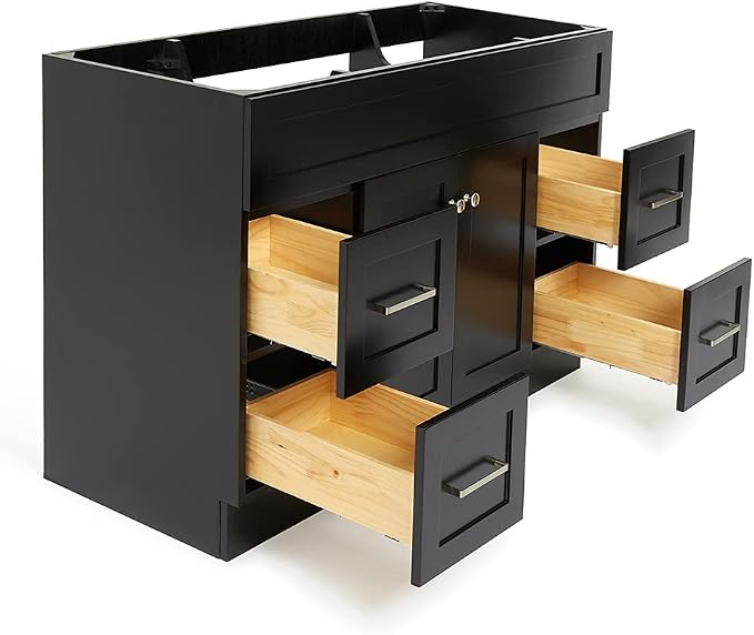 ARIEL Vanity Base Cabinet in Black - Image 4