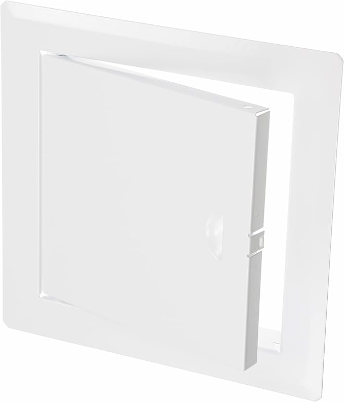 6" x 6" White Metal Access Panel. Service Shaft Door Panel. Plumbing, by Unknown