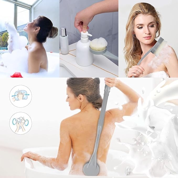 Back Brush Long Handle for Shower, 20.5” Back Bath Brush for Shower, Back - Image 5