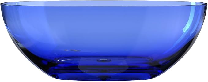 61" Premium Solid Surface Freestanding BathTubs, Upgraded Modern Transparent - Image 7
