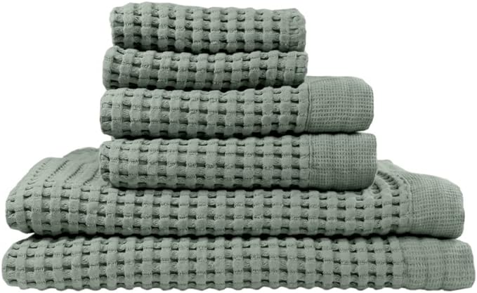GILDEN TREE Waffle Towel Set Quick Dry Thin | 2 Bath Towels | 2 Hand Towels | 2 by GildenTree