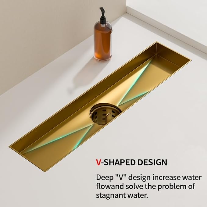 Linear Shower Drain, 304 Stainless Steel - Image 3