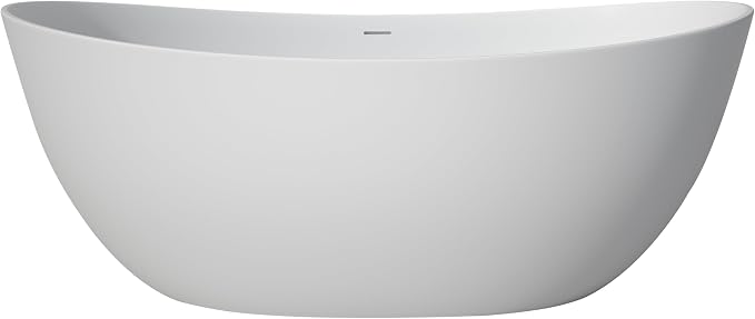 65'' Freestanding Solid Surface Resin Stone Bathtub, Freestanding Tub, - Image 10