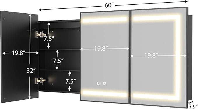 ROOMTEC Lighted Medicine Cabinet - Image 2