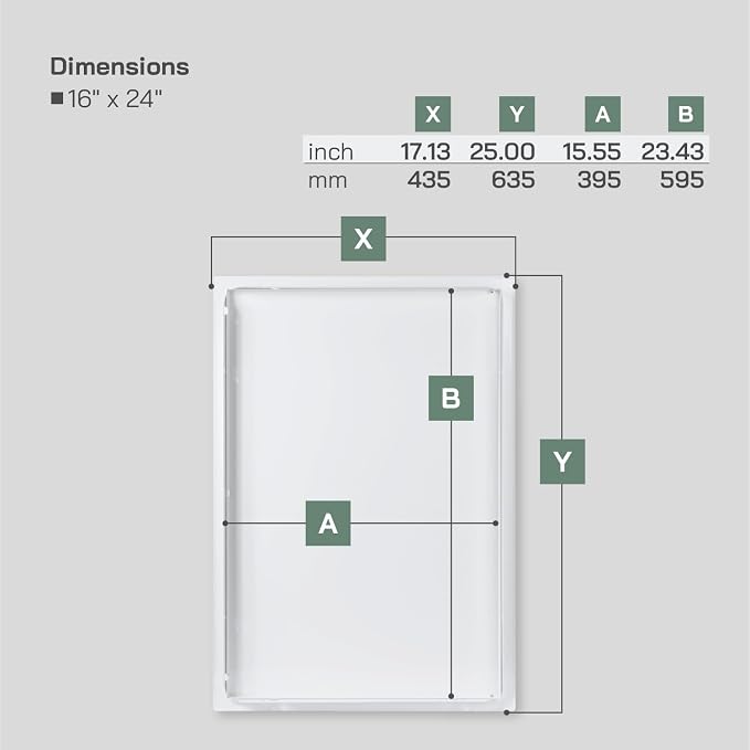Vent Systems 16'' x 24'' Inch White Metal Access Panel - Image 2