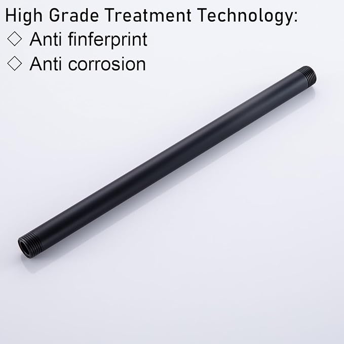 RANDOM Shower Arm with Flange, 12 Inches Ceiling Mount Shower Head Extension - Image 4