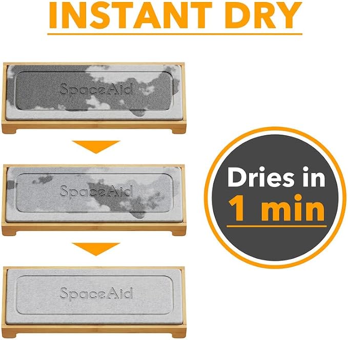 SpaceAid DryingNeat Instant Dry Sink Caddy Organizers, Kitchen Sponge Soap - Image 3