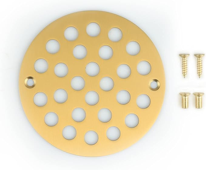 4 Inch Screw-in Round Shower Drain Cover Replacement Floor Drainer - Image 4