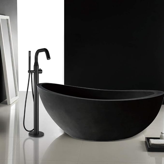 HEATGENE Bathtub Faucet Freestanding Tub Filler Single Handle Floor Mounted - Image 2