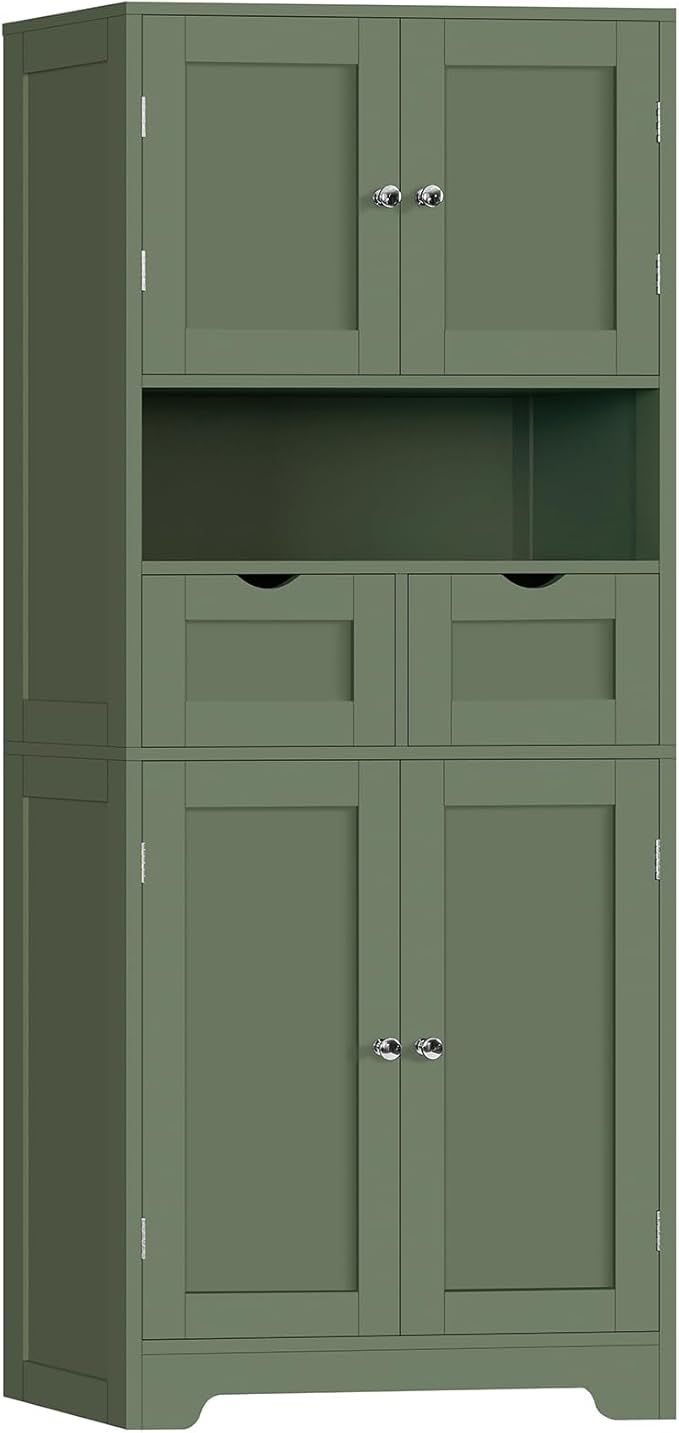 Iwell 58" H Tall Bathroom Storage Cabinet by IWELL