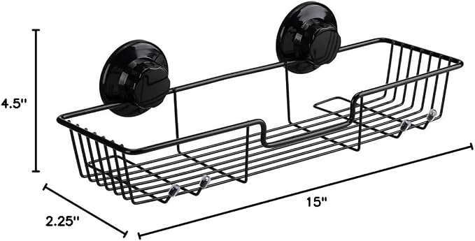 SANNO Suction Cups Shower Caddy, Bathroom Storage Combo Organizer, Rustproof - Image 7