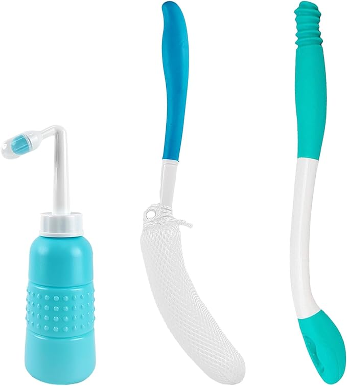 3-Piece Toilet Aid Set for Gentle Bottom Wiping, Butt Cleaner Wiper Tool for by Unknown
