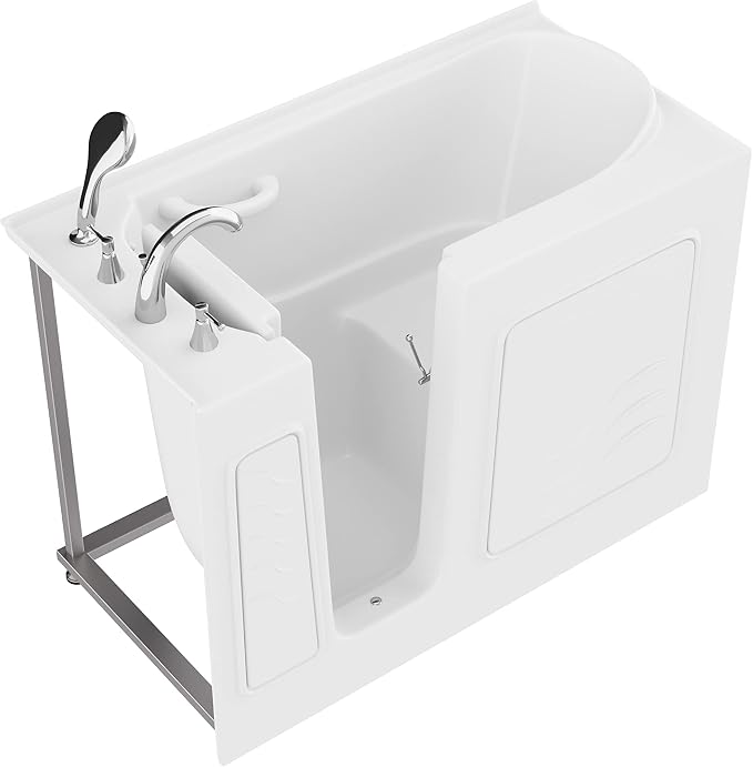 ANZZI Walk In Tub 53'' x 26'' Left Drain Soaking in White, Indulge in Ultimate - Image 8
