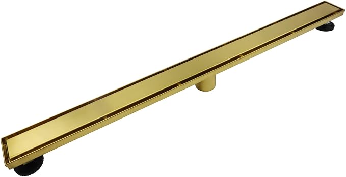 Linear Shower Drain 36", Brushed Gold Floor Drain - Image 7