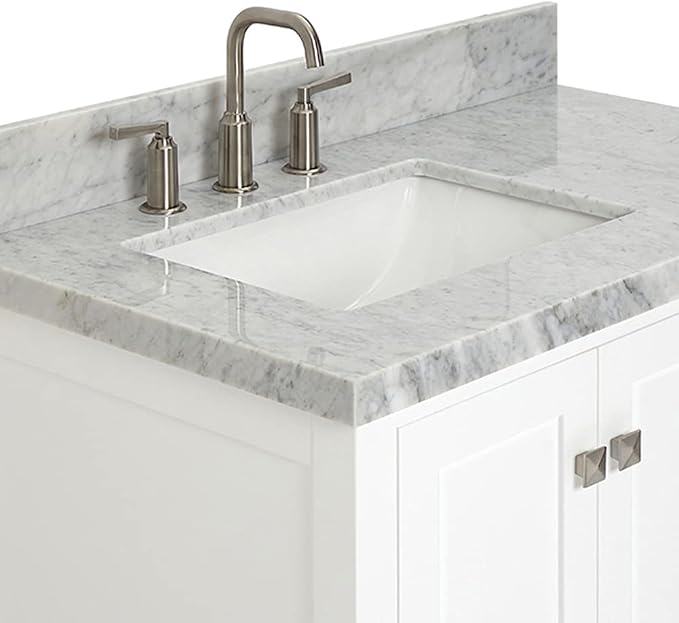 ARIEL Cambridge 37 Inch White Bathroom Vanity - Image 6