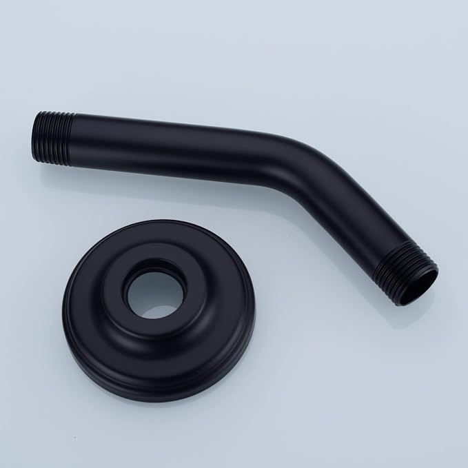 6 Inch Angled Shower Arm with Flange Stainless Steel Wall Mounted Extension Arm - Image 5