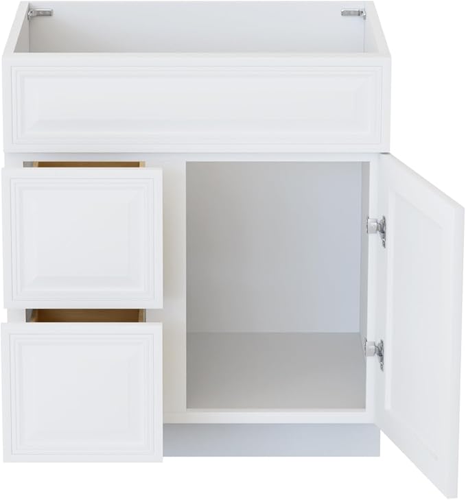 30 Inch Antique White Bathroom Vanity Unassembled, No Sink/Top/Handles Bathroom - Image 7