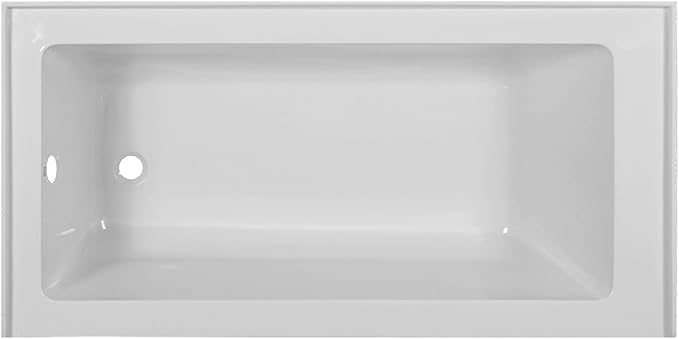 Fine Fixtures Acrylic, Fiberglass Alcove Soaking Bathtub - Image 4