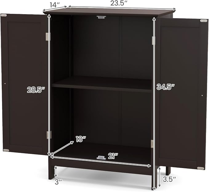 Tangkula Freestanding Storage Cabinet - Image 3