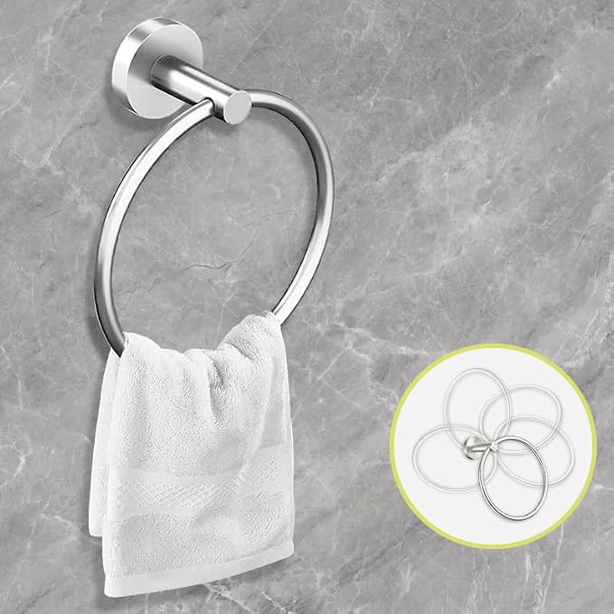 Cilee 10 Piece Brushed Nickel Bathroom Accessories Set, 16 inch Brushed Nickel - Image 4