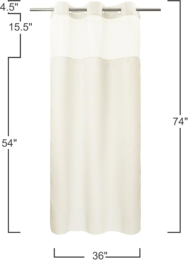 River Dream Stall Heavyweight No Hooks Required Dotted Waffle Weave Shower - Image 5