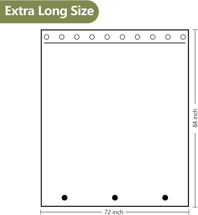 Bathroom Clear Shower Curtain Inner Liner - Image 7
