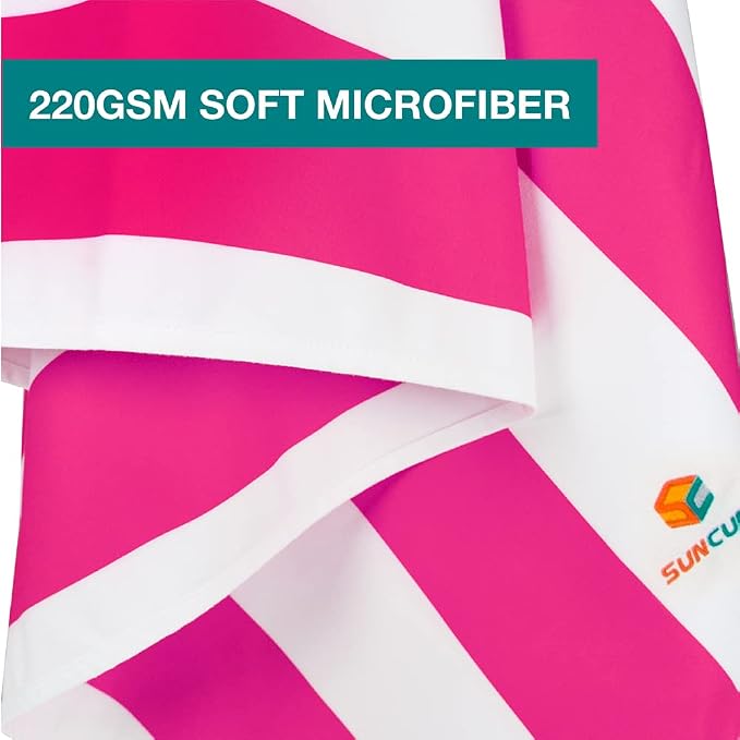 SUN CUBE Microfiber Beach Towel, Quick Dry Sand Free Beach Towel, Lightweight - Image 7