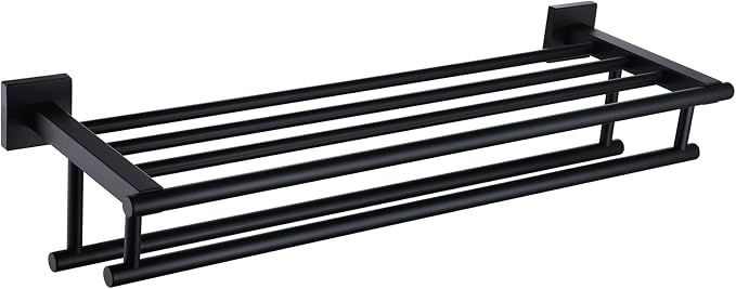 KOKOSIRI Bath Towel Rack with Double Towel Bars Bathroom Towel Shelf 24 Inch by KOKOSIRI