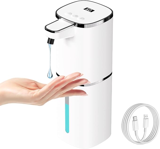 Automatic Liquid Soap Dispenser Touchless, USB Rechargeable Smart Hand Soap by OHIFAST