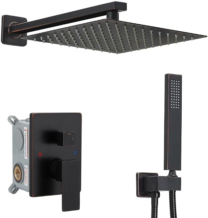 Shower Faucet Set Complete, Wall Mount Shower System by YCAIKOI