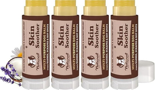 Natural Dog Company Skin Soother Travel Stick 4 Pack – Four 0.15 oz Pocket-Size by NaturalDogCompany