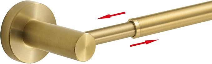 BESy Adjustable 15 to 26 Inch Single Bath Towel Bar by BESy