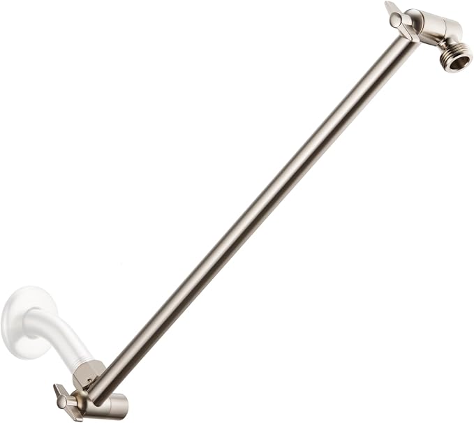 15 Inch Extra Long Adjustable Shower Head Extension Arm by SINGINGRAIN