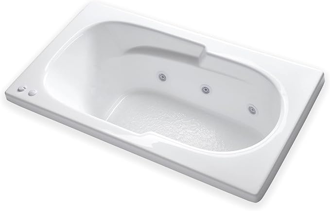 Carver Tubs - AR6032 - Modern Acrylic Fiberglass Whirlpool Tub Water Massage by CarverTubs