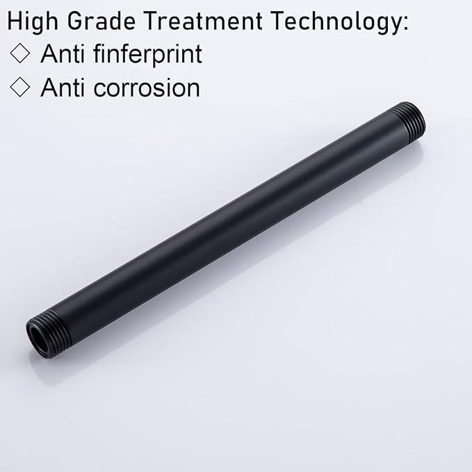 RANDOM Shower Arm with Flange, 8 Inches Ceiling Mount Shower Head Extension Arm - Image 2