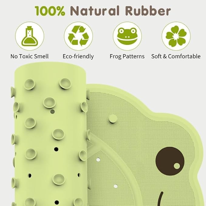 Bath Mat for Tub Non Slip Baby, Shower Mat Natural Rubber no Odors, Textured - Image 3