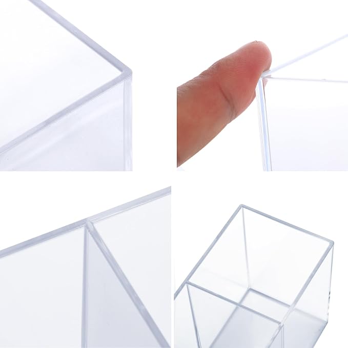 Clear Acrylic Silverware & Pen Organizer Caddy, Transparent Plastic Silverware - Image 3