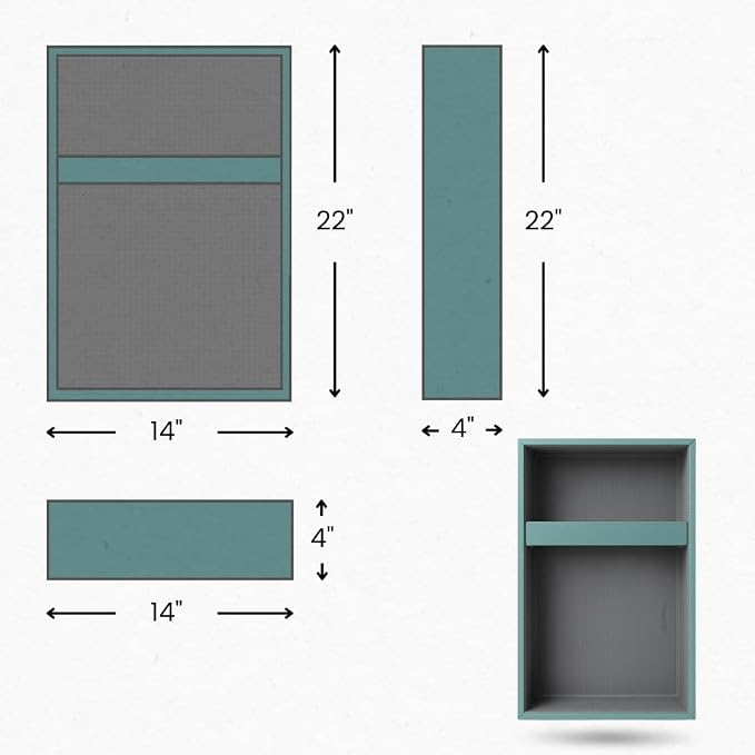 Shower Niche Insert Tile Ready, Recessed Wall Niche, Shower Inserts Kit - Image 3