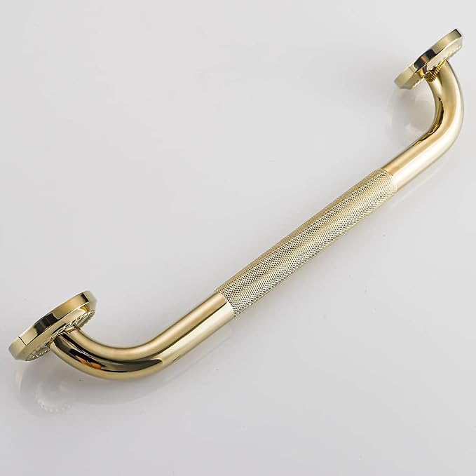 Textured Shower Grab Bar, 12-Inch Bathroom Support Rails, Stylish Safety - Image 5