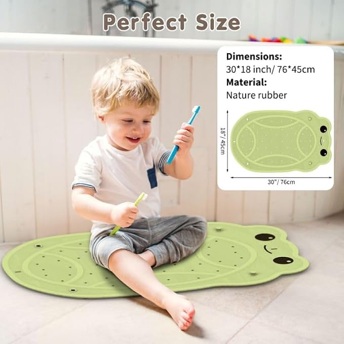 Bath Mat for Tub Non Slip Baby, Shower Mat Natural Rubber no Odors, Textured - Image 8